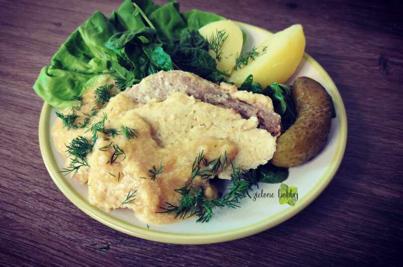 Pieczeń wołowa z nadzieniem chrzanowym